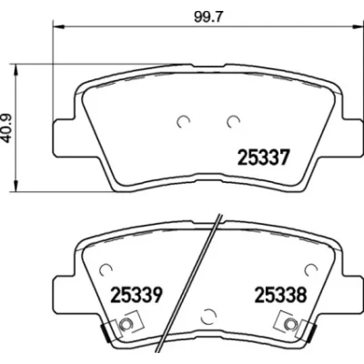 Bilde av BREMBO P 30 106 Bremseklosser med akustisk slitasjevarsel antihyle blikk tilbehør HYUNDAI: Kona SUV, i30 III Hatchback, KIA: Proceed