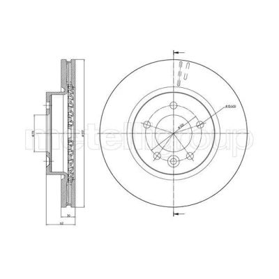 Bilde av METELLI Bremseskive LAND ROVER: Discovery 4, 3, Range Rover Sport 317,0mm 30,0mm 5 79,0mm ventilert 23 0933C SDB000601,SDB000602,SDB000603