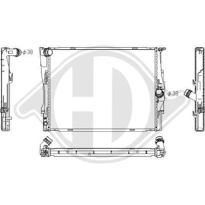 Bilde av DIEDERICHS DCM1572 Radiator 600 460 21 Climate BMW: 3 Touring, 1 Hatchback, Coupé