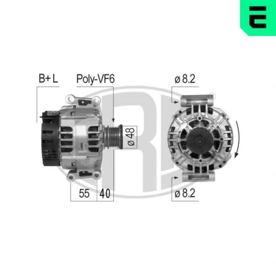 Bilde av ERA 210059A Dynamo 14V 115A MERCEDES BENZ: E Klasse T modell, Sedan, C Sedan