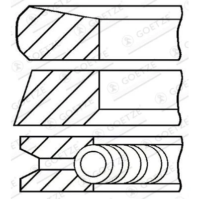 Bilde av GOETZE ENGINE 08 137500 00 Stempelringsett 89
