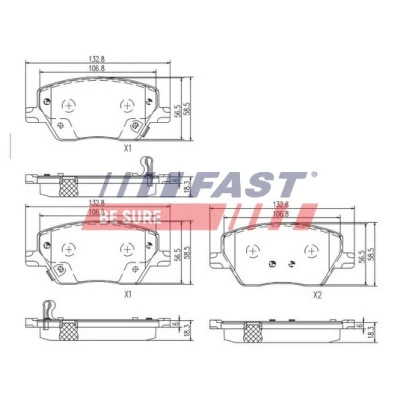Bilde av FAST FT29169 Bremseklosser framaksel
