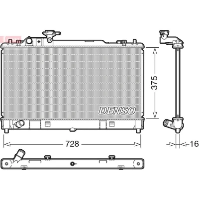 Bilde av DENSO DRM44033 Radiator 375 752 16