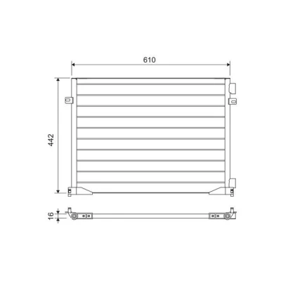 Bilde av VALEO 817644 Kondensator uten tørker Aluminium 442 R 134a OPEL: Vivaro A Combi