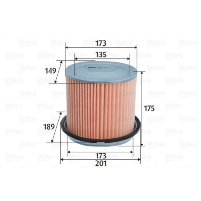 Bilde av VALEO 585764 Luftfilter 175 201 Filterinnsats HYUNDAI: H 1 / Starex MPV, SONATA 3, MITSUBISHI: PAJERO 1, ECLIPSE GALANT 4 Stufenheck