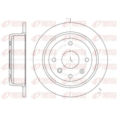Bilde av REMSA 6876.00 Bremseskiver bakaksel 257,8, 257,8 10,5 4 fullt ut CHEVROLET: Nubira Stasjonsvogn, Lacetti Hatchback, Sedan