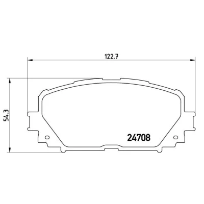 Bilde av BREMBO P 83 101 Bremseklosser ekskl. slitasjevarselkontakt uten tilbehør TOYOTA: Yaris II Hatchback, III Verso S