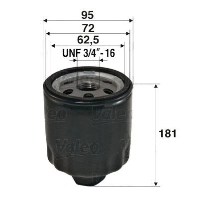 Bilde av VALEO 586056 Oljefilter UNF 3/4&quot; 16 Påskruingsfilter VOLKSWAGEN: Transporter 4 Bus, 4, LT 28 35 I Flatvogn lastebil / Chassis