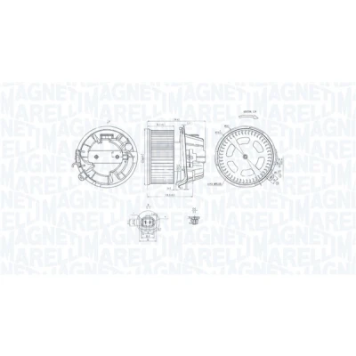 Bilde av MAGNETI MARELLI 069412240010 Elektromotor, innendørsvifte 12