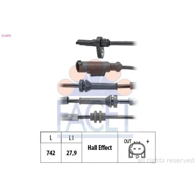Bilde av FACET 21.0253 ABS Sensor 742