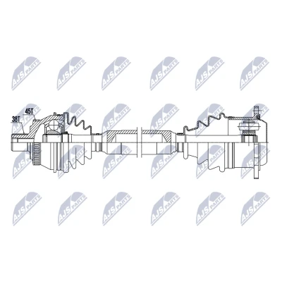 Bilde av Drivaksel, Framaksel høyre, audi a6 c5, c5 avant, a8 d2, 4B0407272AP