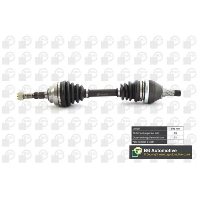 Bilde av BGA DS9505L Drivaksel framaksel venstre 597 OPEL: Zafira A