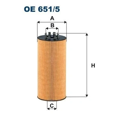 Bilde av FILTRON OE 651/5 Oljefilter Filterinnsats MERCEDES BENZ: ATEGO 3