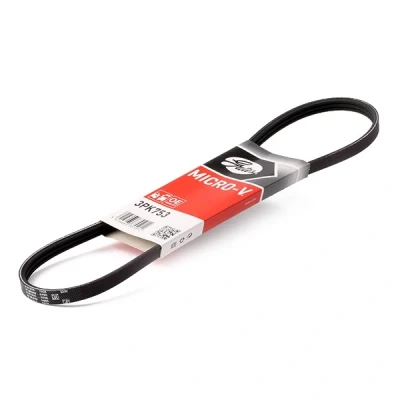 Bilde av GATES Micro V 3PK753 Kileribberem 753 3 Polyester, EPDM (etyl propylen dien gummi) RENAULT: Kangoo I, I Express, CLIO 2