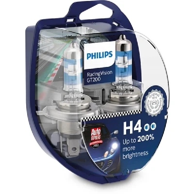 Bilde av Halogenlampe PHILIPS RacingVision GT200 H4 P43t 38, passer mange bilmodeller, 000 544 9094, 000000 000374, 025816, 030005050038, 072601