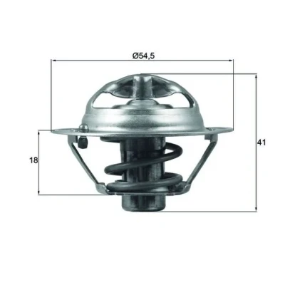 Bilde av MAHLE ORIGINAL TX 162 82D Termostat 82 54,5 med tetning NISSAN: Qashqai 2, / Qashqai+2 I, RENAULT: SCENIC 3, CLIO KIA: SORENTO 1