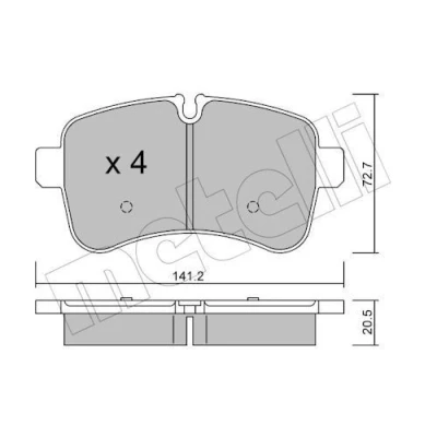 Bilde av Bremseklosser sett METELLI 22 0711 0