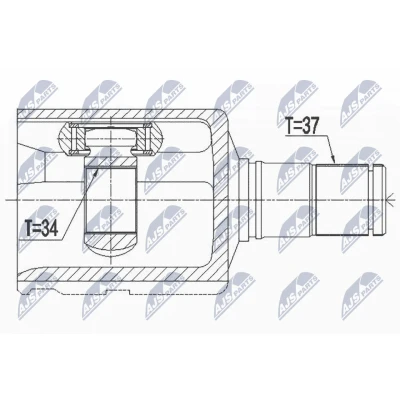 Bilde av Leddsett, drivaksel, Framaksel venstre, audi,seat,skoda,vw, 5Q0407271CR, 5Q0407763EX