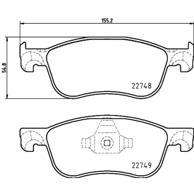 Bilde av HELLA 8DB 355 037 741 Bremseklosser ikke klargjort for slitasjeindikator FORD: FIESTA 7