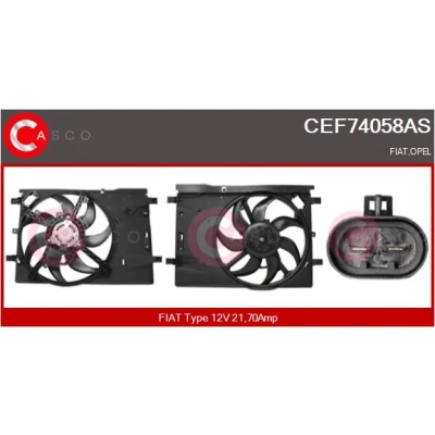 Bilde av CASCO CEF74058AS Elektromotor, radiator ventilator
