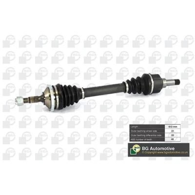 Bilde av BGA DS6714LA Drivaksel framaksel venstre 612, 612 PEUGEOT: 206 Hatchback