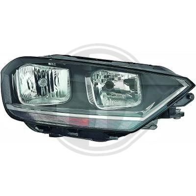 Bilde av DIEDERICHS Frontlykter høyre H7, H15 Halogen for høyrekjøring 2216880