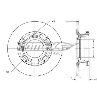 Bilde av Bremseskive TOMEX Brakes TX 72 17