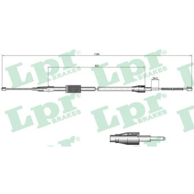 Bilde av LPR C0035B Bremsekabel 1075/814 Trommelbrems AUDI: A2