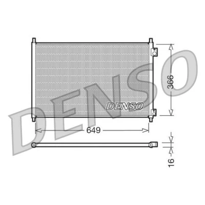 Bilde av DENSO DCN40006 Kondensator uten tørker 649x366x16 R 134a 649 HONDA: Accord 6 Limousine