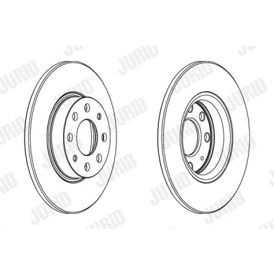 Bilde av JURID 563020JC Bremseskiver 257 12 4 100 fullt ut belagt med skruer OPEL: Corsa D Hatchback