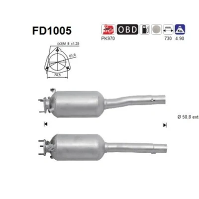 Bilde av AS FD1005 Partikkelfilter Cordierit
