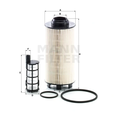 Bilde av MANN FILTER PU 8010/1 2 x Drivstoffilter Filterinnsats med tetning
