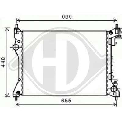 Bilde av DIEDERICHS DCM1360 Radiator Aluminium 540 415 16 Climate Kjøleribber loddet