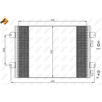 Bilde av NRF EASY FIT 35542 Kondensator med tetningsring 14,4 11, 11,0 Aluminium 530