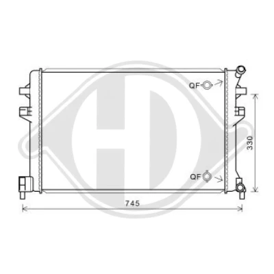 Bilde av DIEDERICHS DCM3851 Radiator Aluminium 620 397 16 Climate VOLKSWAGEN: Golf 7, 7 Variant, SKODA: Superb III Stasjonsvogn