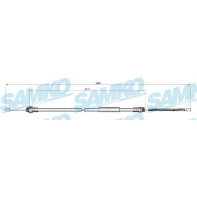 Bilde av LPR C0611B Bremsekabel 1638/1303 Trommelbrems PEUGEOT: 206 Hatchback