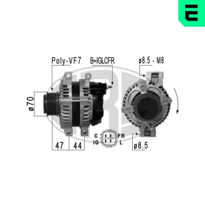 Bilde av ERA 210844 Dynamo 14V 120A HONDA: CR V 3, 2, CIVIC 8 Hatchback