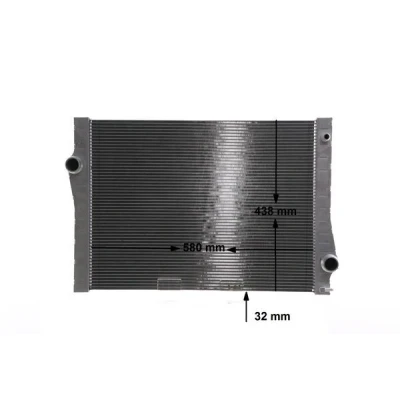 Bilde av MAHLE ORIGINAL CR 2109 000S Radiator 438mm 580mm 32mm Kjøleribber loddet