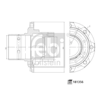 Bilde av FEBI BILSTEIN 181356 Hjulnav 275mm uten hjullager bakaksel