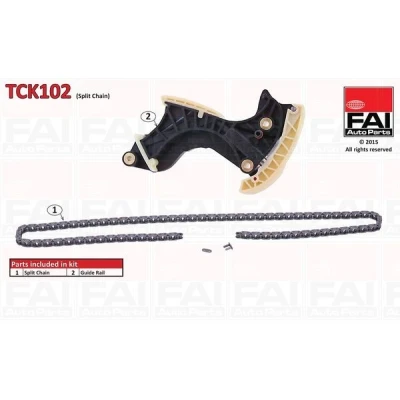 Bilde av FAI AutoParts TCK102 Registerkjedesett uten tetning, tannhjul simplex, Boltkjede MERCEDES BENZ: C Klasse Sedan, E T modell