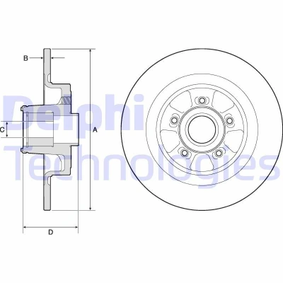 Bilde av DELPHI BG9133RS Bremseskiver 300 11 5 fullt ut oljet ubehandlet med hjullager, ABS senorring RENAULT: CLIO 3