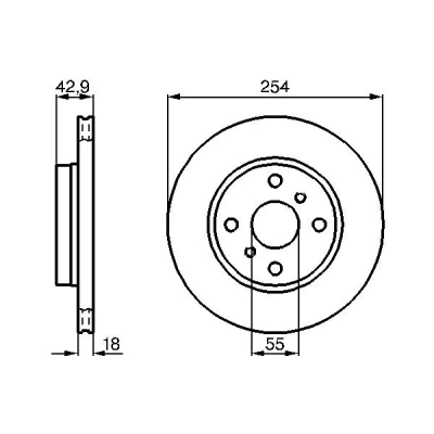 Bilde av BOSCH 0 986 478 585 Bremseskiver 254 18 4 100 ventilert, innvendig ventilert oljet TOYOTA: Starlet V Hatchback