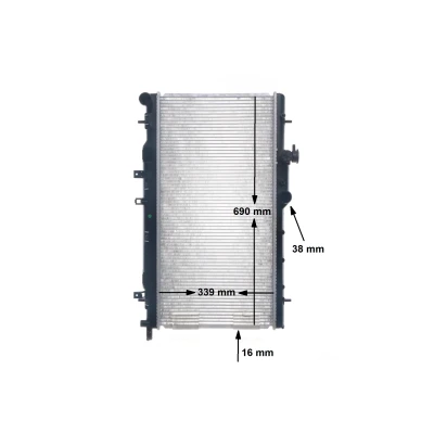 Bilde av MAHLE ORIGINAL CR 1560 000S Radiator 688 340 16 Kjøleribber loddet