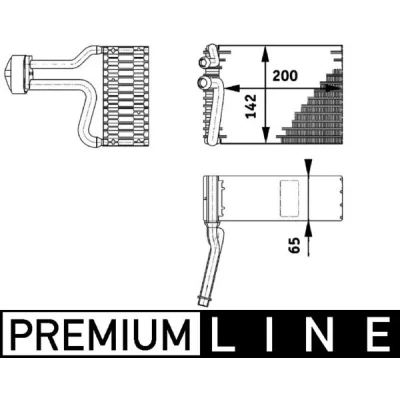 Bilde av MAHLE ORIGINAL AE 66 000P Fordamper bak uten ekspansjonsventil