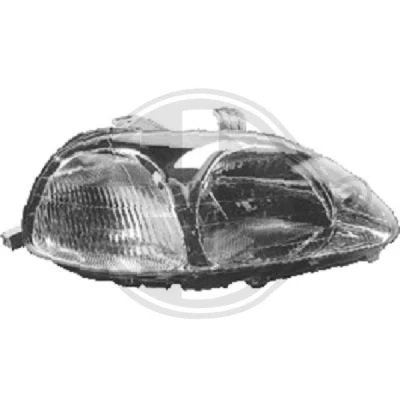 Bilde av DIEDERICHS 5206080 Frontlykter høyre H4, W5W, PY21W HONDA: CIVIC 6 Hatchback