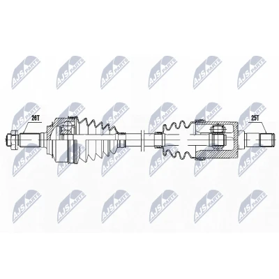 Bilde av Drivaksel, Framaksel venstre, honda city sedan v, jazz iii, 44306 TF0 000, 010, J00, J01, TF6 N01