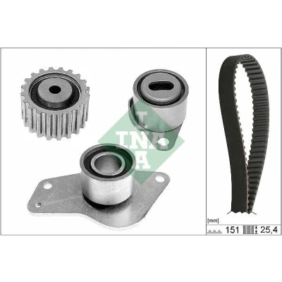 Bilde av INA 530 0185 10 Registerreimsett 151 med tilleggsmateriale RENAULT: Kangoo I Express,