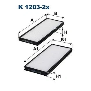 Bilde av FILTRON K 1203 2x Kupéfilter Partikkelfilter 259 114 20