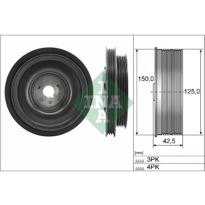 Bilde av Remskive, veivaksel, dacia logan, logan ii, mcv sandero, sandero renault clio iv, kangoo, thalia i, twingo 82