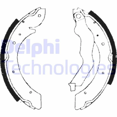 Bilde av DELPHI LS1714 Bremsesko 229mm 42mm